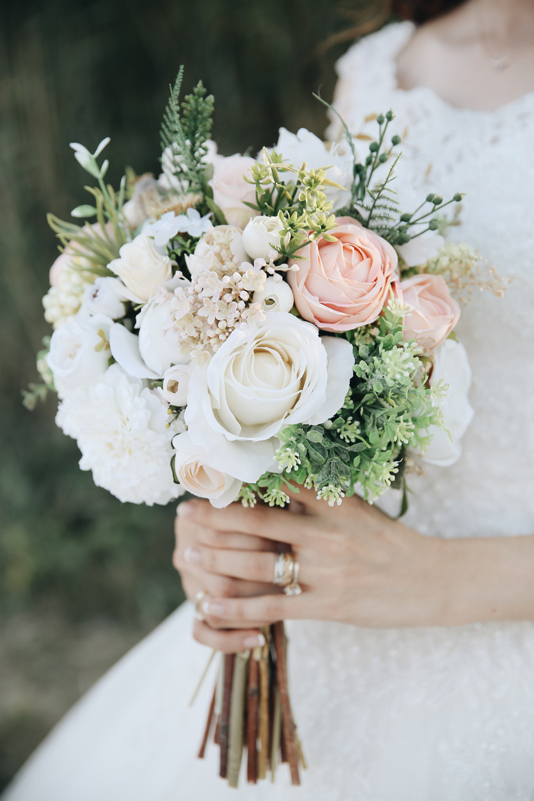 Bride Holding Wedding Bouquet